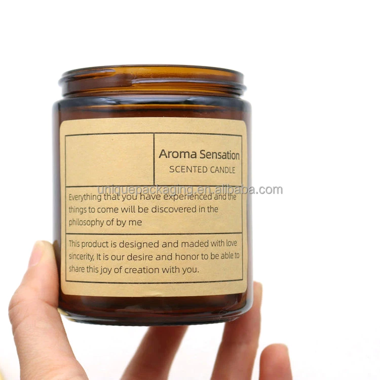 Wholesale Luxury Empty 4Oz 8Oz 500Ml 100Ml 250Ml Storage Clear Amber Jar Glass Candle Jar Manufacturer For Candle With Metal Lid