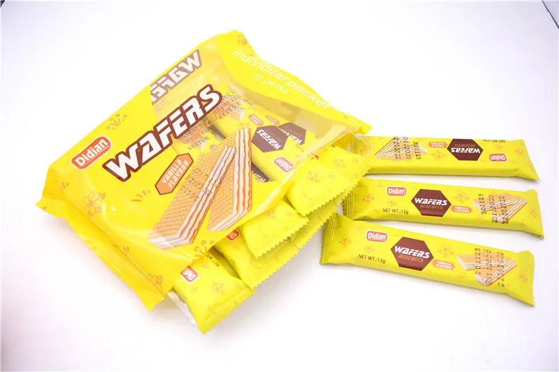 13g*12 cream energy cheap biscuits delicious cheese vanilla chocolate flavor wafer biscuit