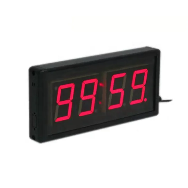 2.3 inch 4 Digit Professional Functional Fitness Training  Portable Workout Interval Fight Wall Timer with Remote