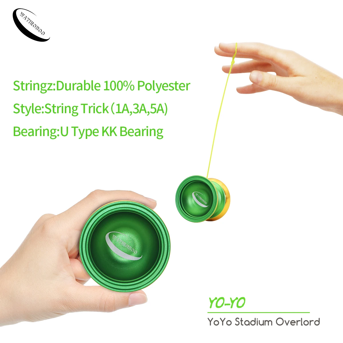 Professional Unresponsive Yoyo Aluminum Alloy Yo-Yo Ball Bearing for Kids Teenagers Adults Beginner Advanced Players