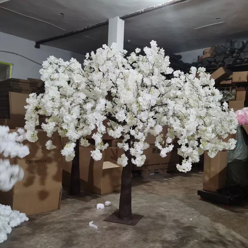 Cherry Blossom TreeDark Green Granland Artificial Flower Silk Flower Arch White Flowers For Arch
