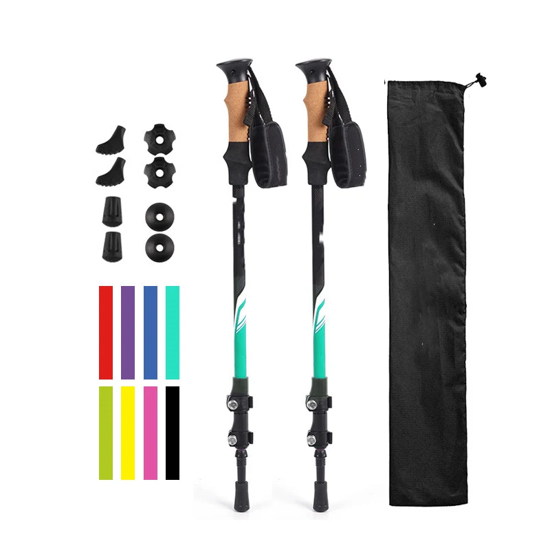 Factory Wholesale canes folding walking stick trekking foldable walking sticks hiking poles