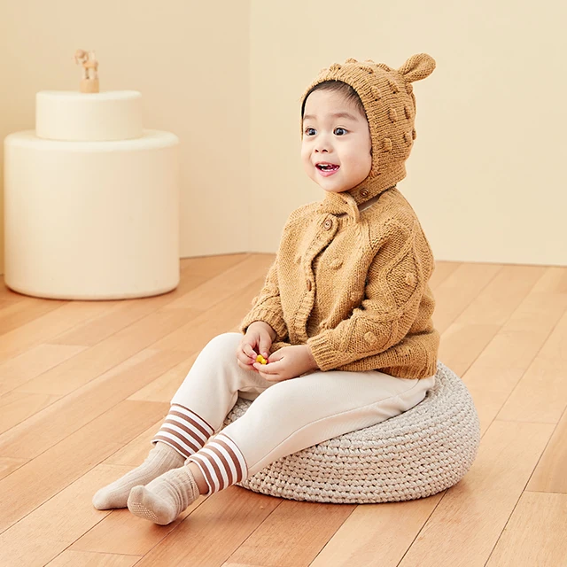 Knitted Girls Cardigan Girls Sweater Coat Kids Clothing Cardigan Acrylic/Nylon