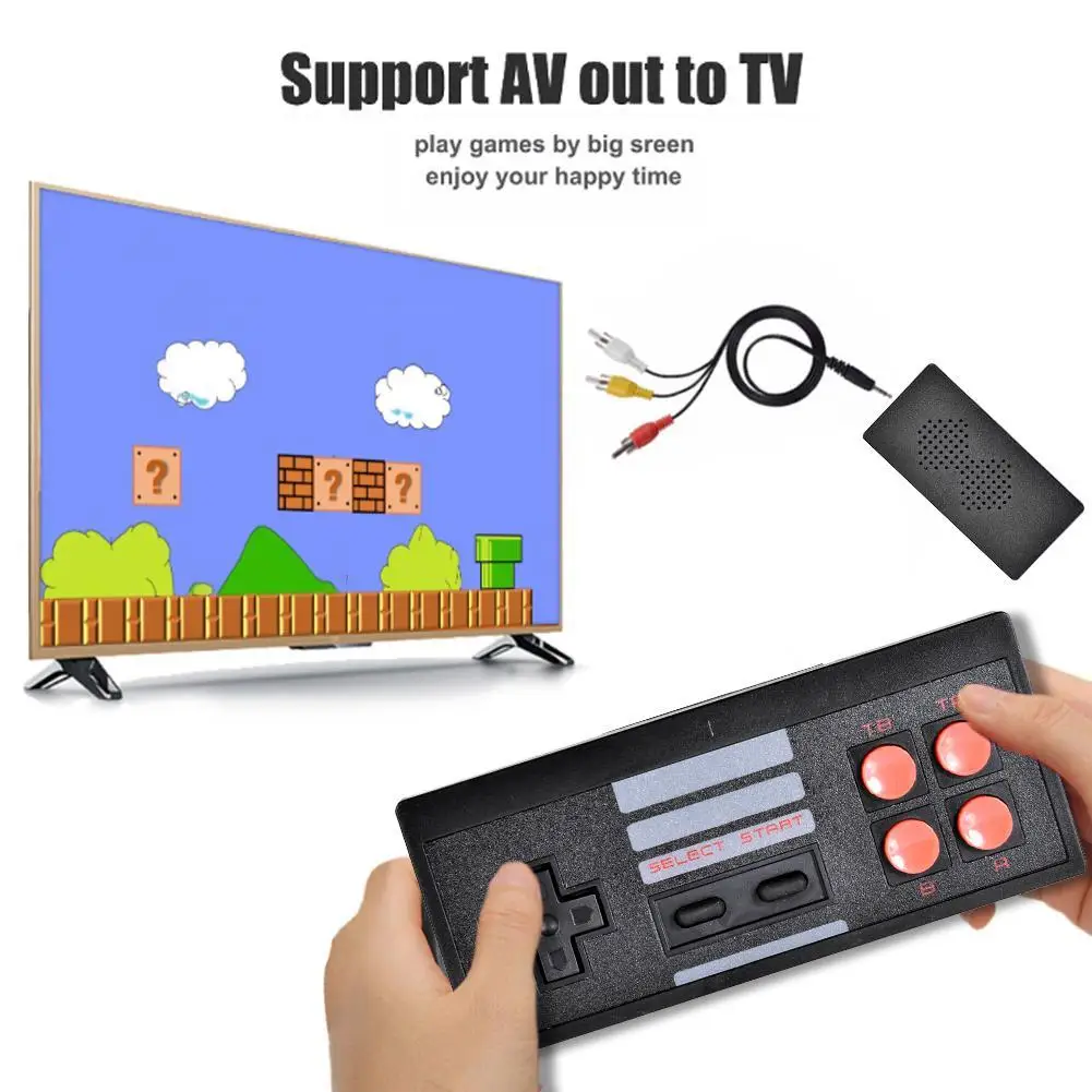 2.4G Wireless Game Joystick Video Player Portable Handheld Consoles AV OUT 620 Classic Retro Games for Kids