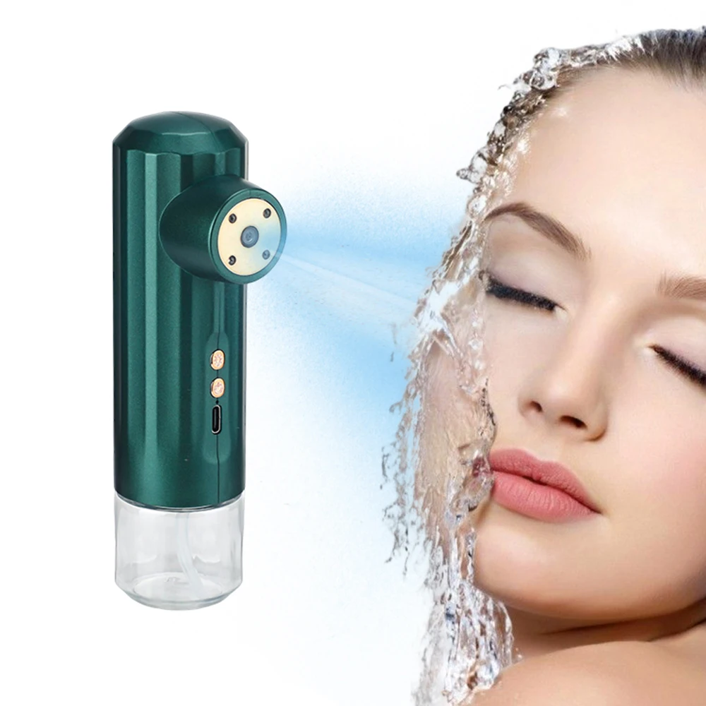 Red Blue Photon Facial Hydrator Skin Moisturizing Nano Mist Sprayer Face Steamer Makeup Airbrush Water Oxygen Injector