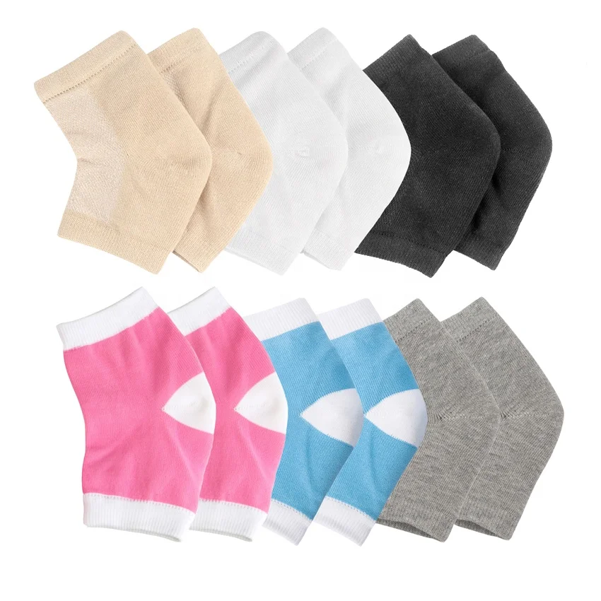 Увлажняющие носки на каблуках 2 шт. гелевые спа-гелевые хлопковые для лечения и сухости