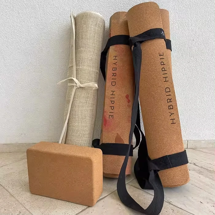 Umicca Anti Slip Custom Yoga Mats Manufacturer Eco Friendly Natural Rubber Cork 4mm TPE Custom Printed CE Exercise