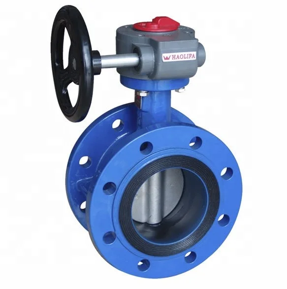 PN10/16 Factory Direct Sale Cast Iron EPDM Flange Type cast Manual turbine iron butterfly valve