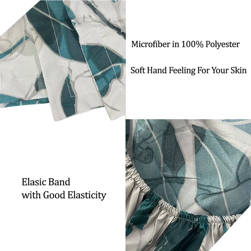 Custom Printed Ultra-Soft Microfiber Sheet Set Beautiful Patterns Drawn From Nature Comfortable All-Season Bedsheets Bed Sheet
