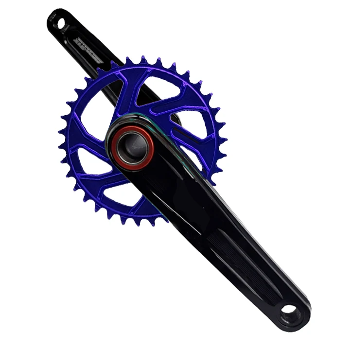 32T-40T 96BCD 104BCD 110BCD Road Bike Crankset 160mm 170mm Aluminum Alloy Straight Crank for Bicycle Parts