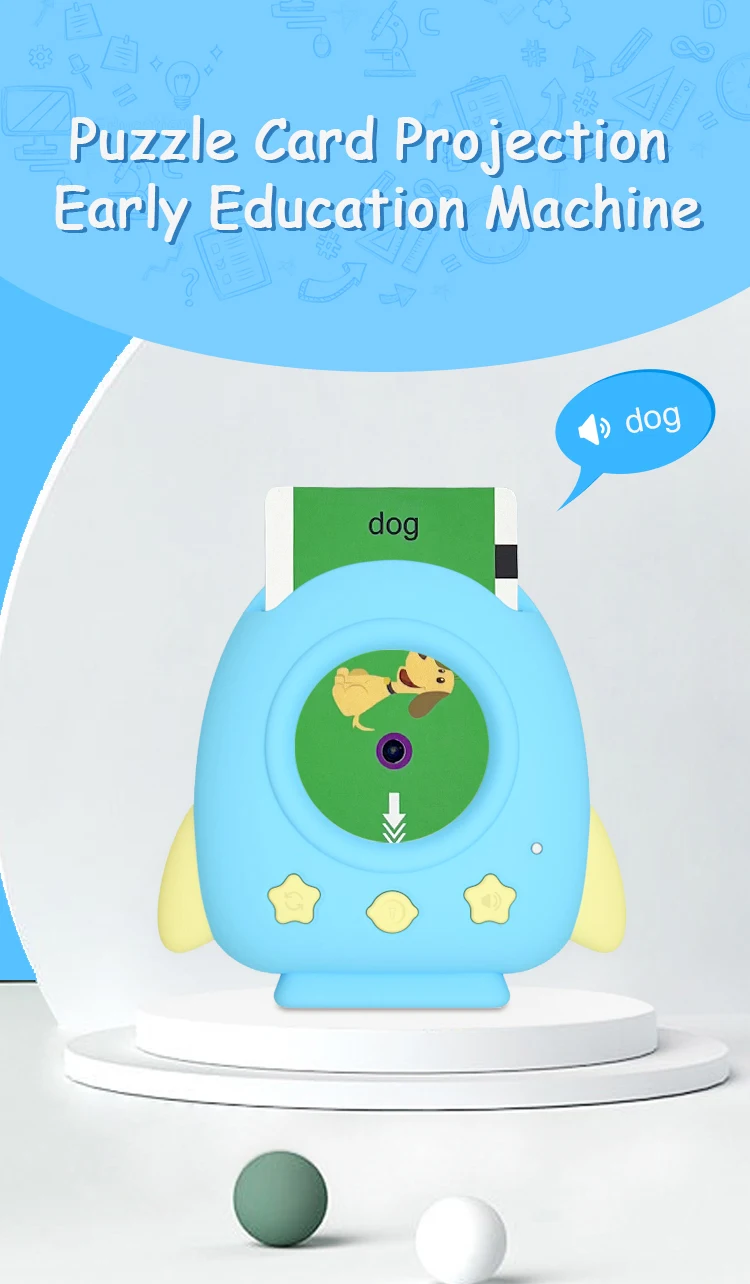 With Projection Lamp Preschool Flash Cards English Speaker Educational ABS Kids Learning Machine