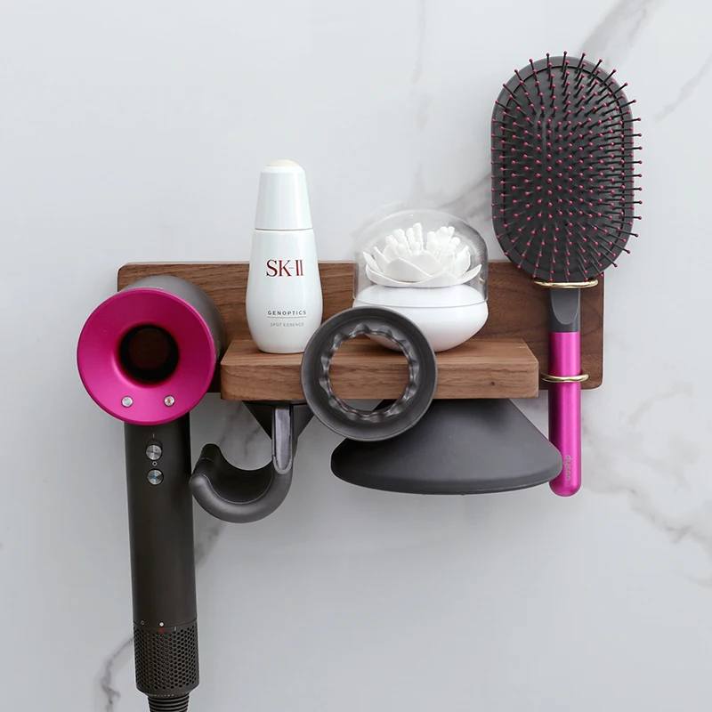 High Quality Hair Dryer Storage Rack Factory Direct Supply Solid Wood Woodwork