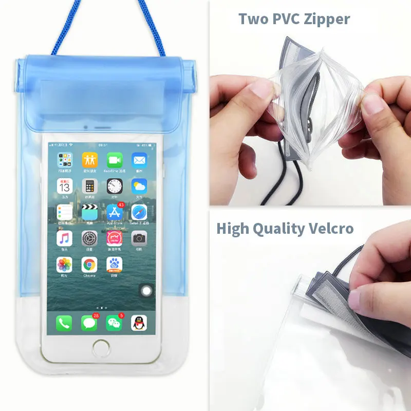 Factory Directly Sale Dustproof Mobile Phone Pouch Case Cheap Touch-screen Waterproof Phone Bag with Neck Strap