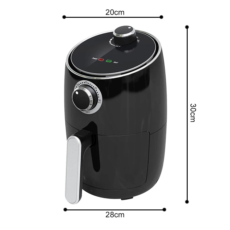 X.J. GROUP 32812 Adjustable Thermostat Control 2L Fryer Oilless Air Fryer