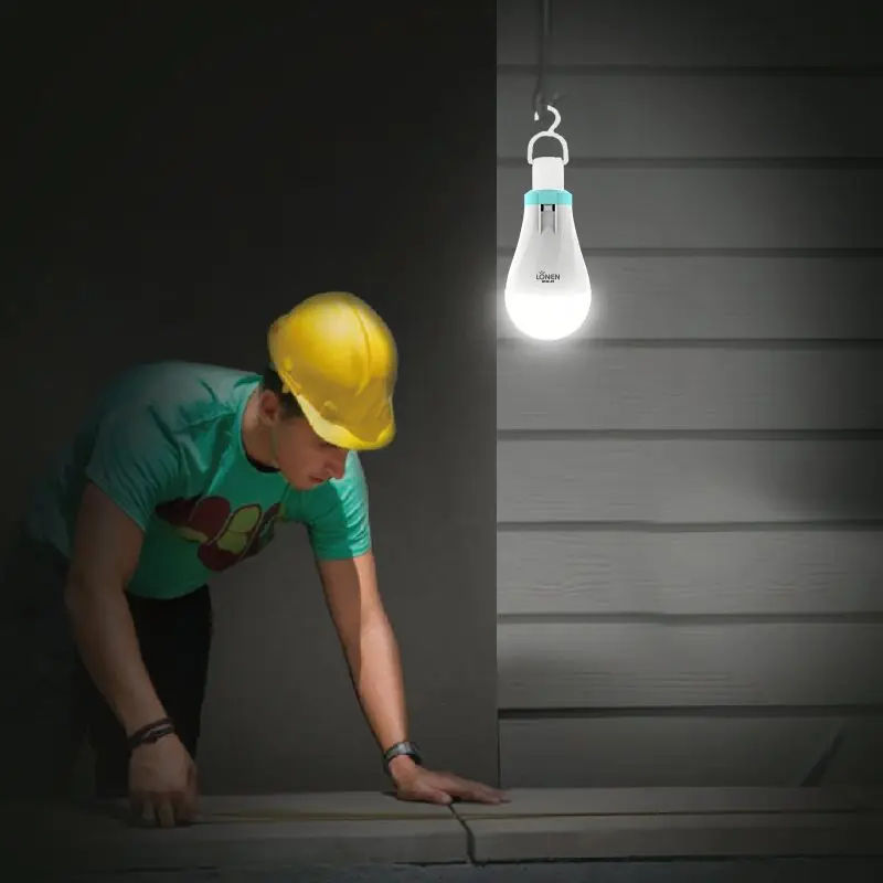 Rechargeable Solar Light 20W Rechargeable Led Bulb Emergency Plastic White Li-ion Battery Rechargeable Lights Portable T550