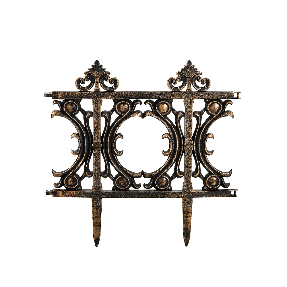 Removable decorative white plastic garden border fence