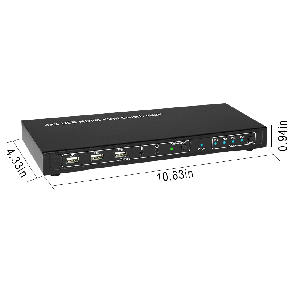 Gmax KVM401 4 Ports HDMI USB KVM Switch with Hotkey