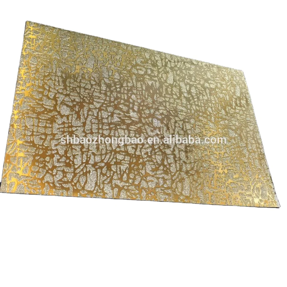 Glitter antistatic 3d hologram metallic emboss PVC adhesive paper & film