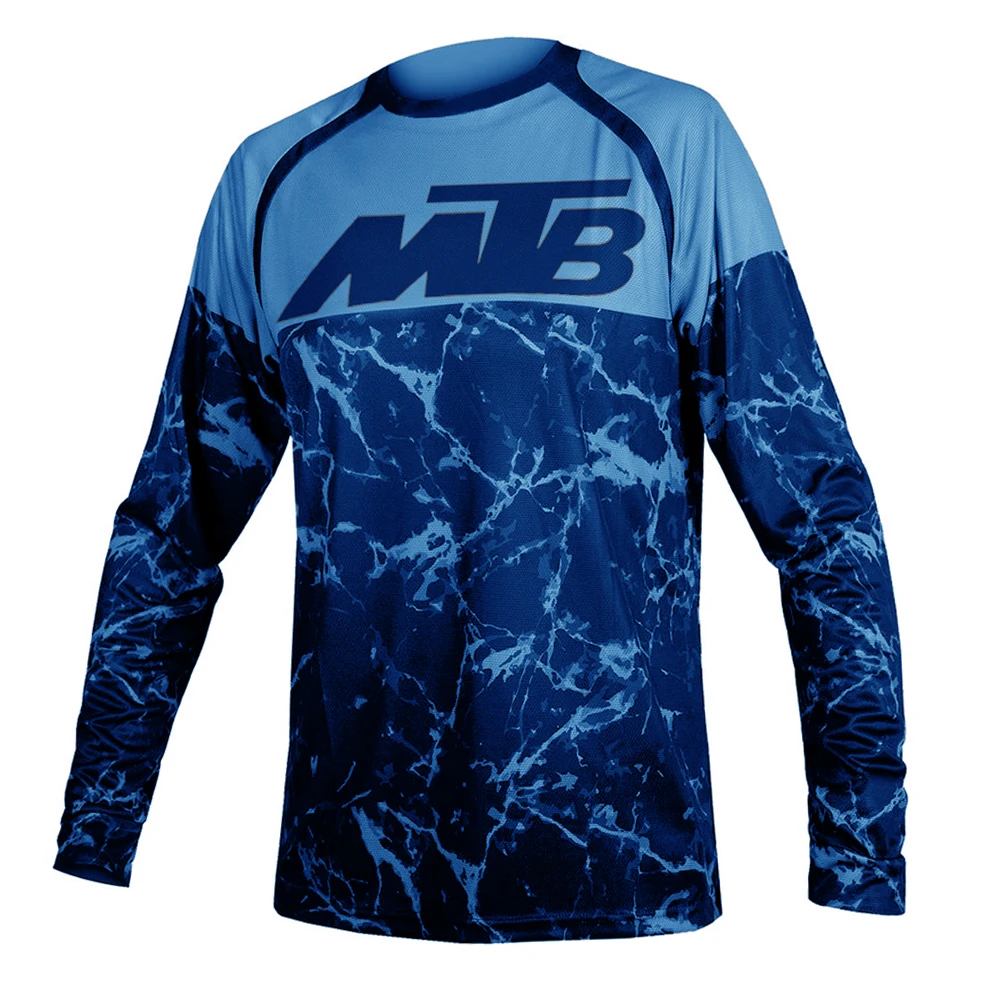 HOSTARON Motocross Jersey Cycling Downhill Jersey Mountain Bike Racing Clothing Men MTB Shirt Long Sleeves Motocross Shirt