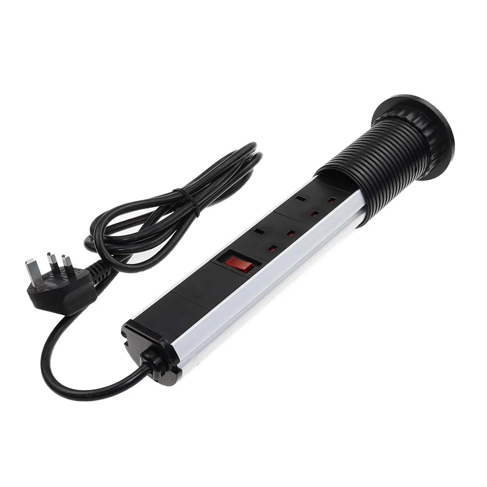 
Best product UK standard 3 gang type G outlets 2 usb ports portable travel adapter 220v 13A hidden extension power socket strip 