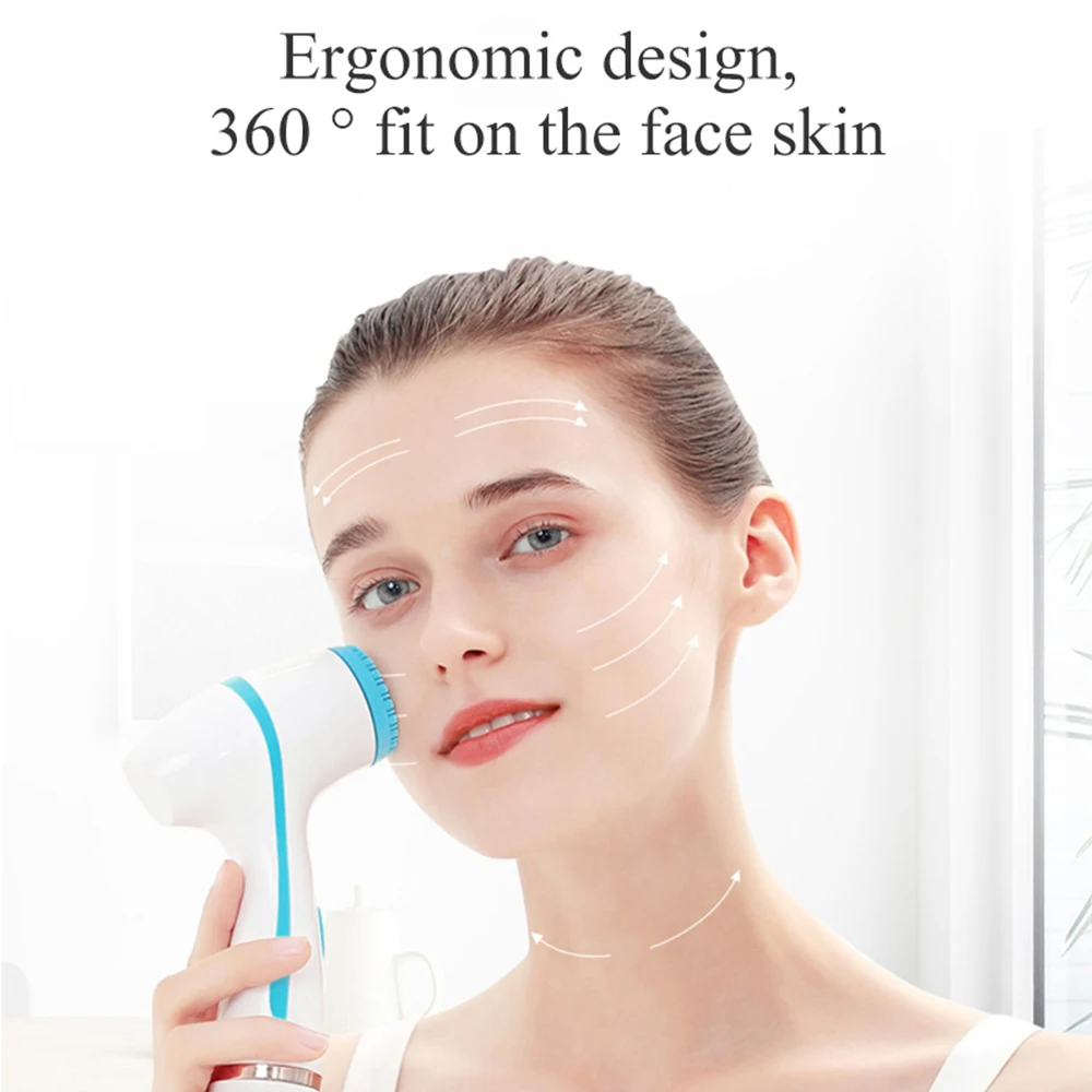
Hot 3D Rotating Head Silicone Brush Waterproof Deep Clean Facial Cleansing Brush 