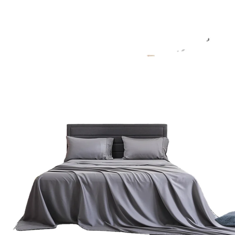 100%  cotton fabric 300T  white satin fabric flat sheet