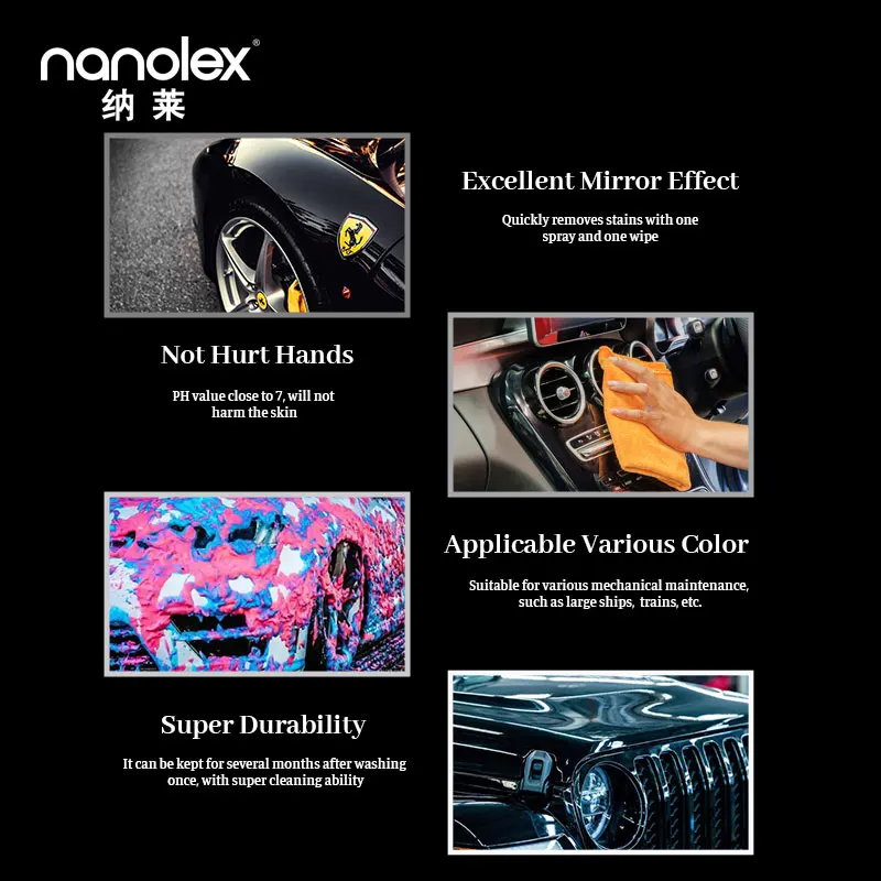 Nanolex 403 Car Care Magic car care products oem waterless wash & wax spray car cleaning kit with private label