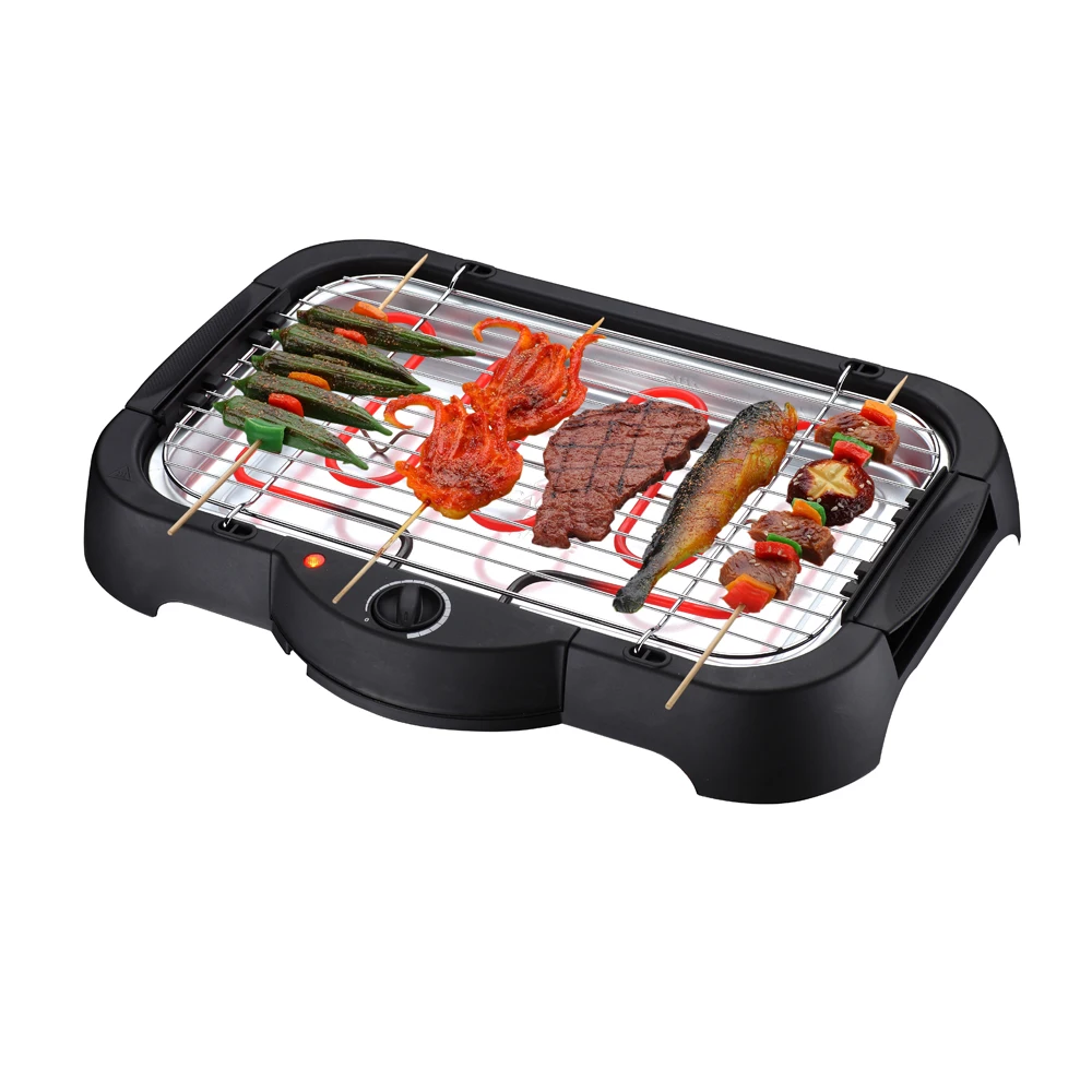 New Design Portable Electric Smokeless BBQ Grill Barbecue with Indicator Light and thermostat  Micro-switch