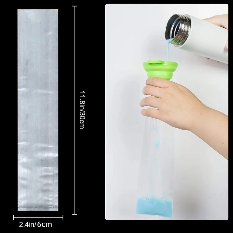 Transparent Frozen Yogurt Liquid Package Custom Printed Ice Popsicle Packaging Bags