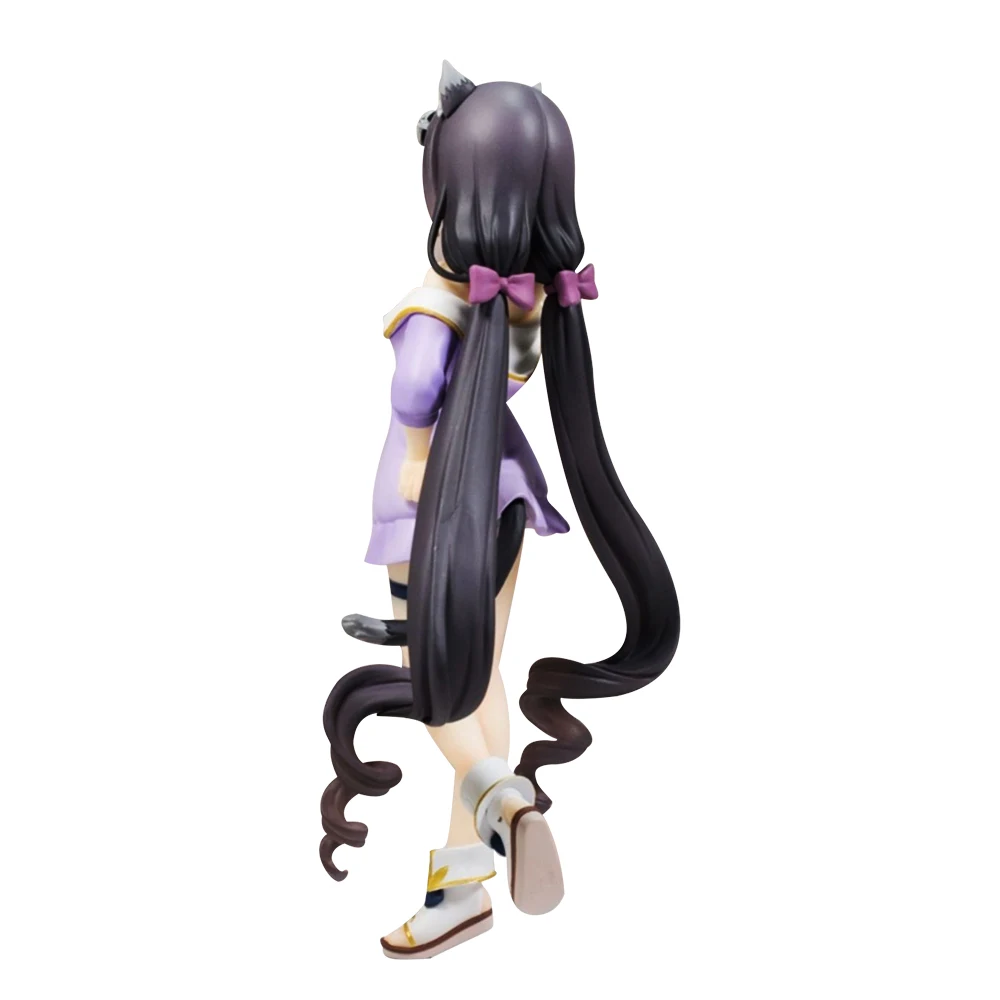 Hot Black hair cat ear anime game Pvc cute swimsuit beautiful princess girl action figure model table decorations