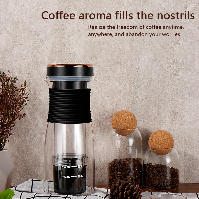 Mini Travel Portable Iced Coffee Maker And Tea Brewer  Ice Coffee Maker  Glass Espresso Usb Electric Cold Brew Coffee Maker