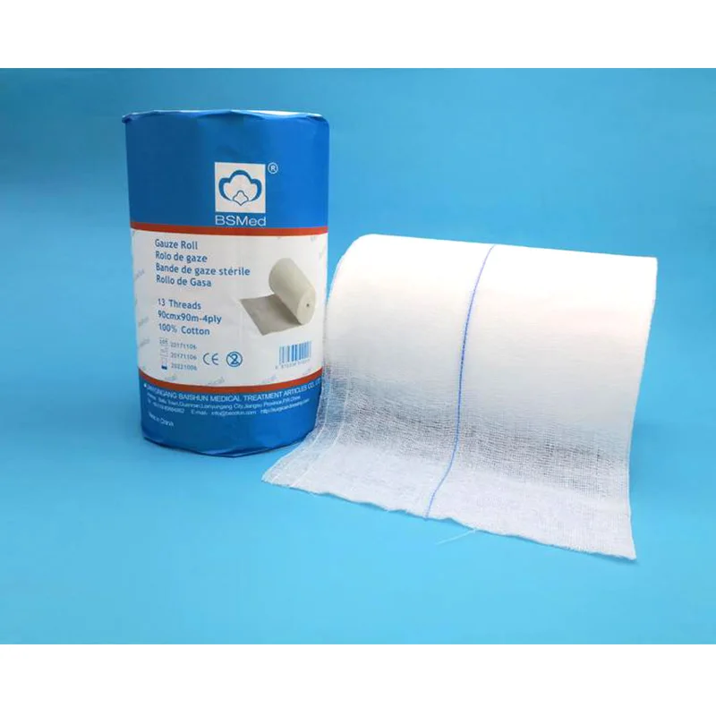 Manufacturer Customized Medical 100% Pure Cotton Fabric Soft Gauze Roll
