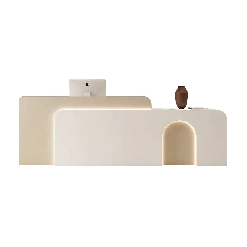 Company Front Guild House Welcome Desk Conference Room Computer Console Table Work Station Led Reception Desks