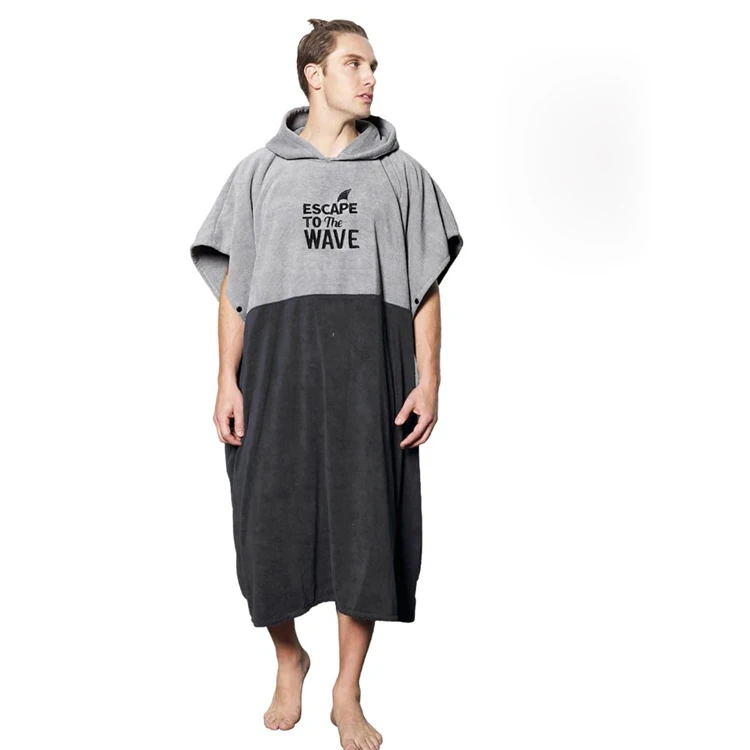 Пользовательское полотенце с капюшоном, пончо, узор, оптовая продажа, хлопковое махровое полотенце для серфинга, пончо