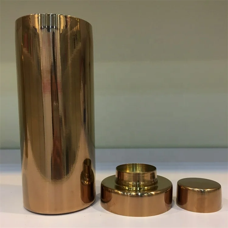 New Arrival Fancy 500ml/16oz Stainless Steel Copper Rose Golden Plated Cocktail Drinks Straight Shaker With Customized Logo