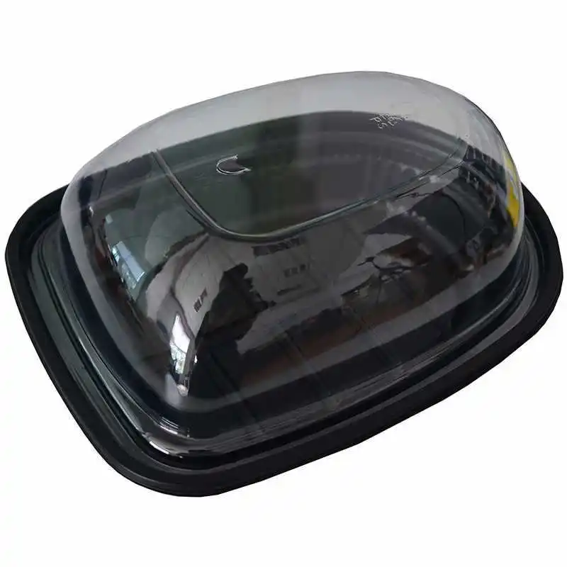 Plastic Trays Take Away Food Container Plastic Roast Chicken box with Lid,PP high permeability food packaging box