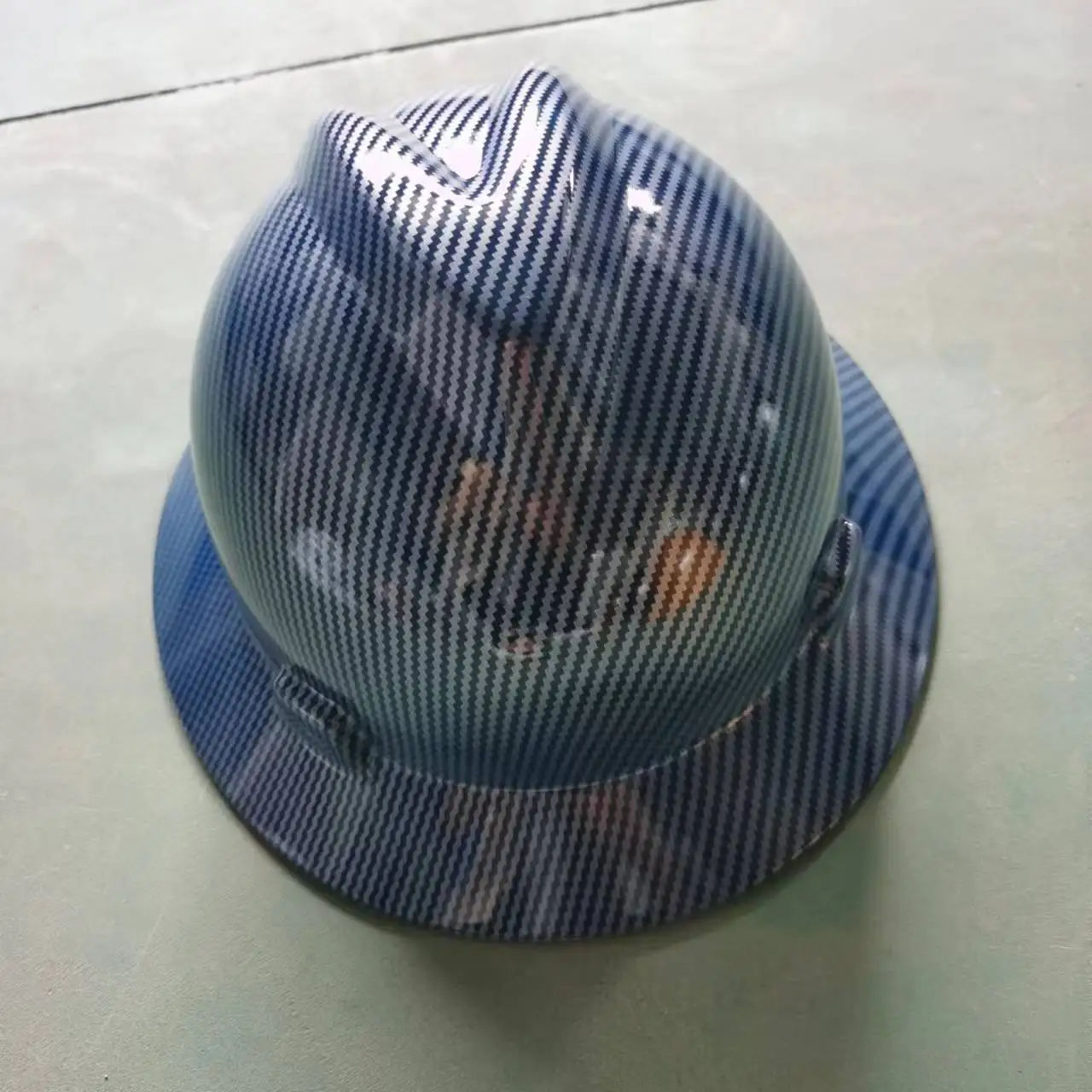 V guard carbon fiber  Full brim  safety helmet with ansi z89.1 certificate and miner lamp hard hat black