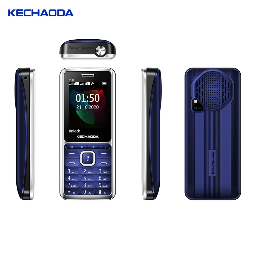 
KECHAODA K107 2.4 LCD Top seller fashion unlocked power speaker key pad senior phone 