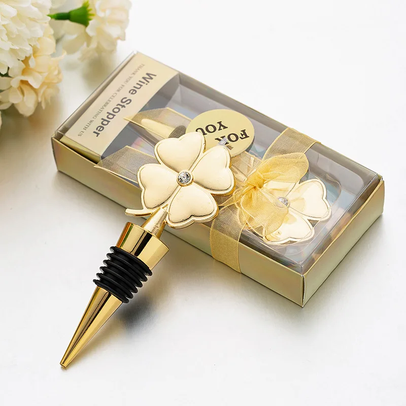 Wholesale  Wedding Party Creative Return Gift Advertising Promotion Gift New Creative Gold Rose Wine Stopper