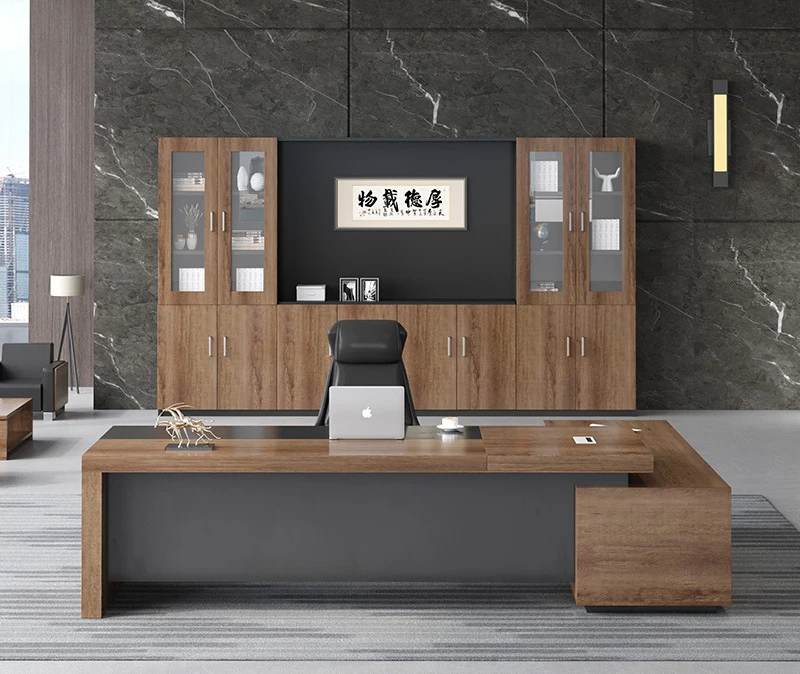 Luxury Executive Desk Office Furniture Set - Service Counter Table for Boss, Manager, and Director