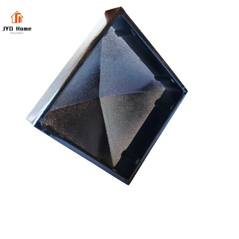 2020 Popular Pyramid Black 6x6 Aluminium Fence Post Cap