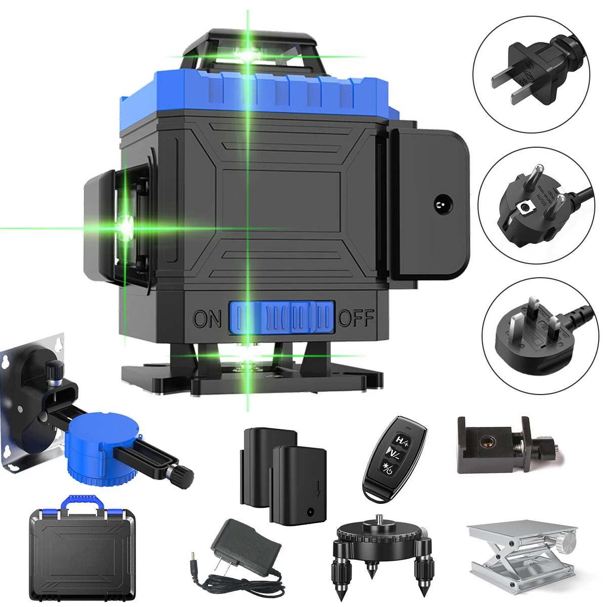Lazer Level Green Beam Laser Cross 16 Line Self Leveling 4d Auto Rotary Construction Nivel Laser Level 360 Degree Machine Tool
