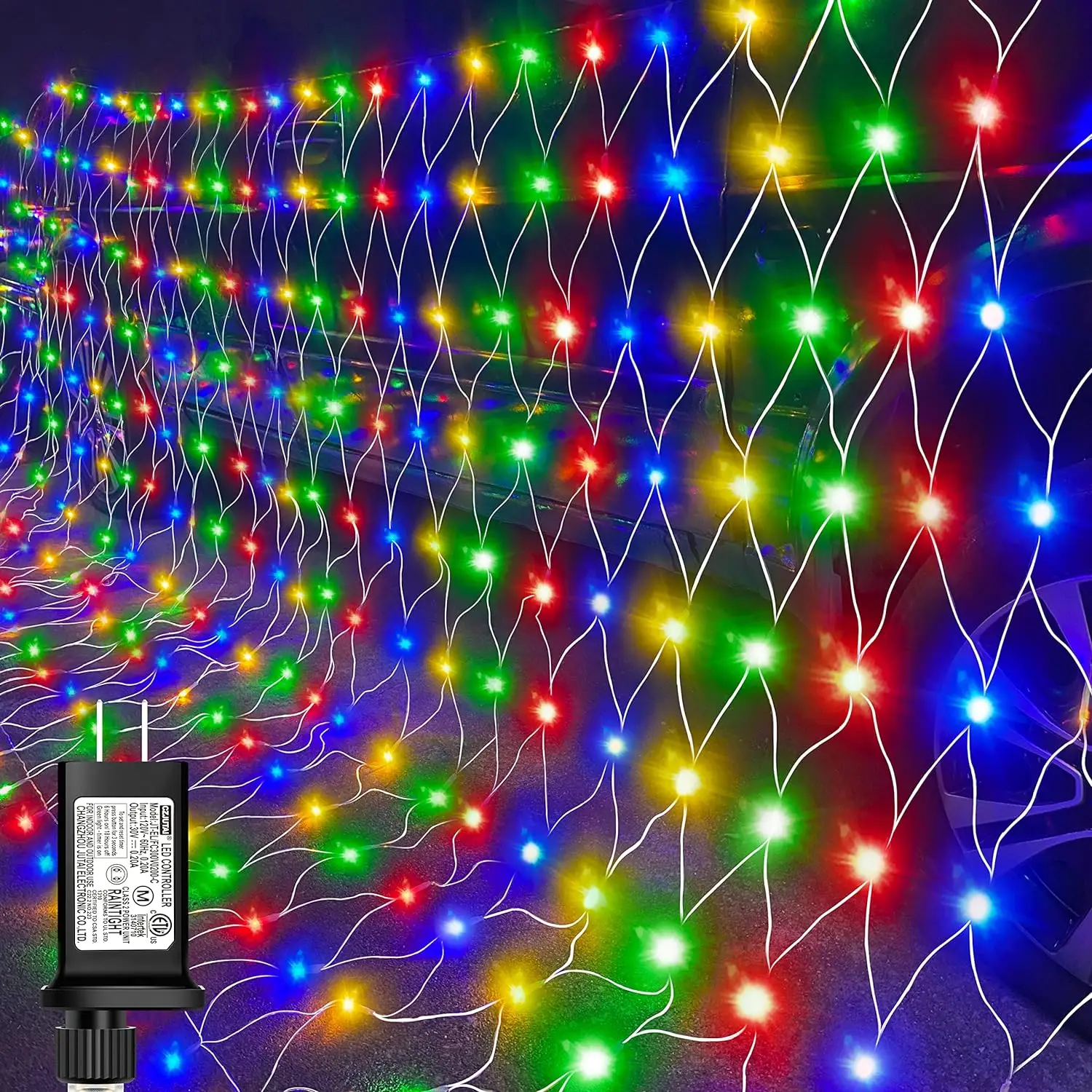 8-mode 360LED Bush Mesh Lights Christmas Fairy Twinkle Lights fiber optic mesh lighting for Garden, Party, Xmas Tree Decorations