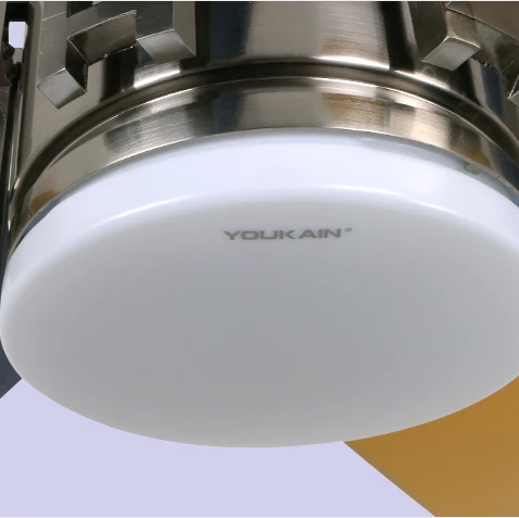 High quality fandelier MDF plywood DC brushed nickel ceiling fan silver design LED fancy 220v ceiling fan with light