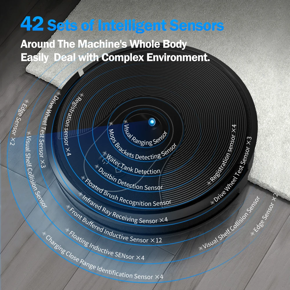 ABIR X6  Smart Sweeping Robot Silent Vacuum Cleaner Sweep Mop Brush Three-in-one Multi-function Cleaning Machine for Home