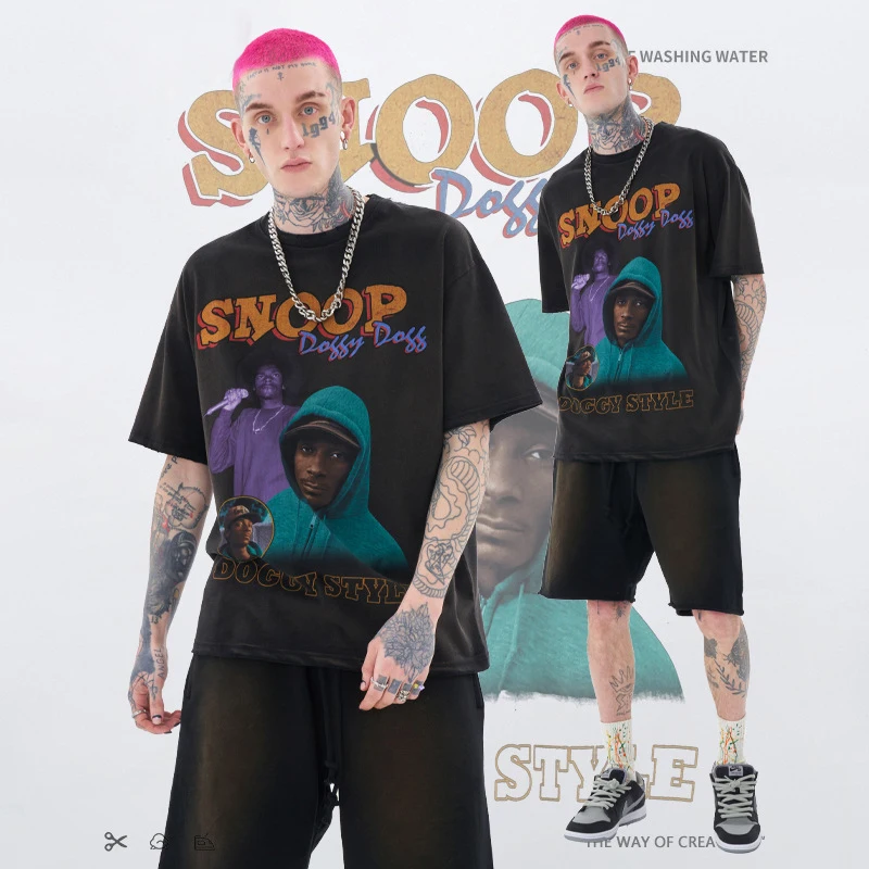 newest designers oversize t shirt half sleeve vintage acid washed blank tshirt heavyweight men t shirts