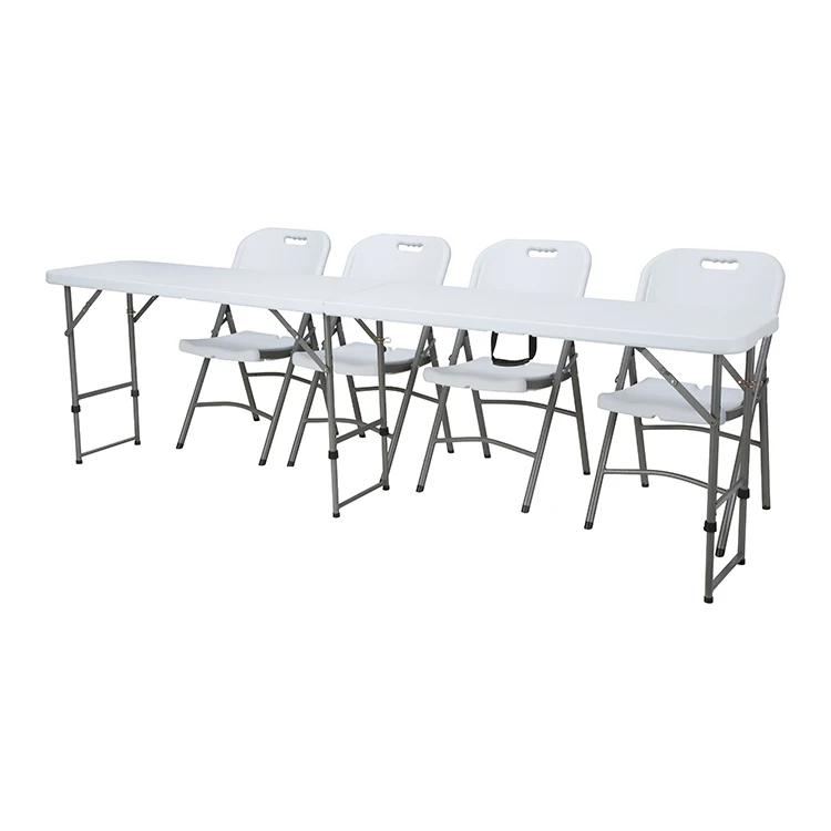  Fold in Half Tent Table Portable Plastic for Camping Travel Wholesale 264cm Length Office Furniture Desks Modern