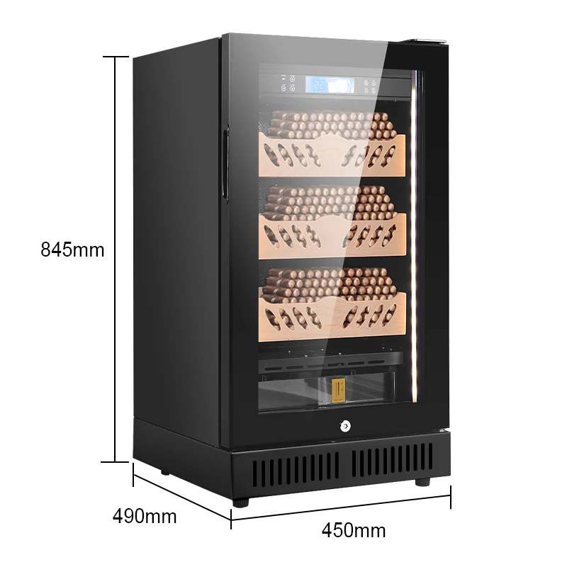 Electric Multi-function 68L Cigar Humidor Cabinet Cedar Wood Cigar Humidor Cooler