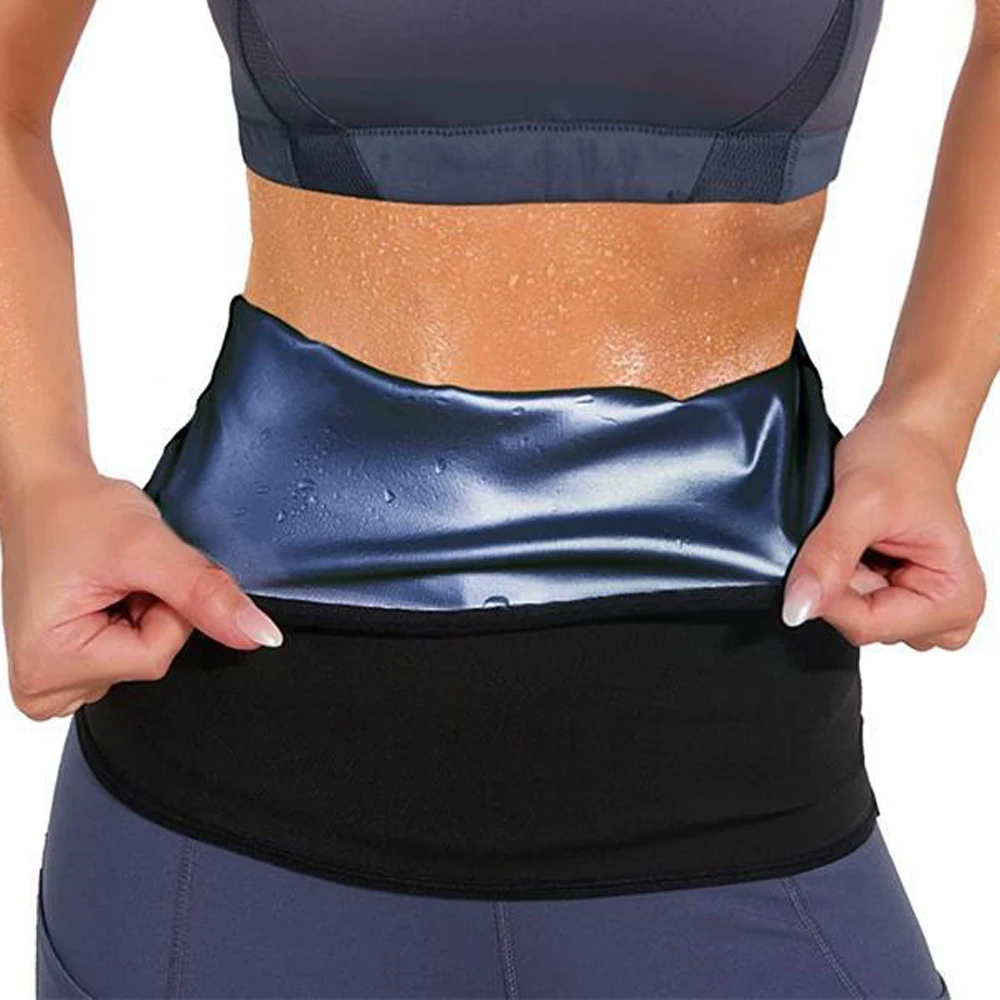 ion coating Sauna Sweat Girdle Slimming Belly Reducing Shaper Tummy Workout Waist Trainer Body Shaper Belt