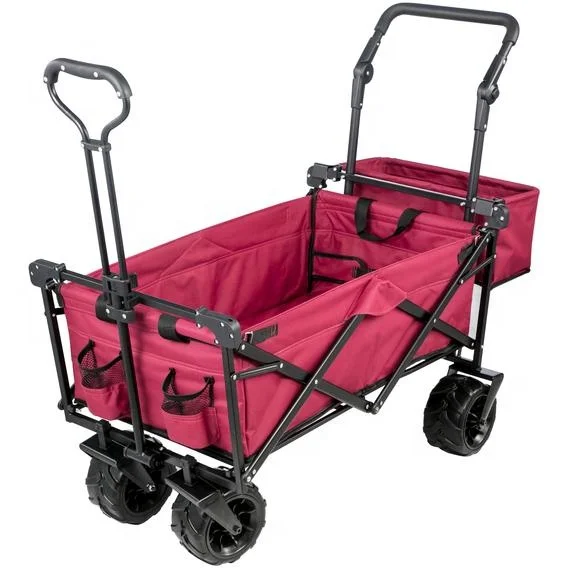 all-terrain folding trolly trolley cart wagon with canopy and wide wheel and brake